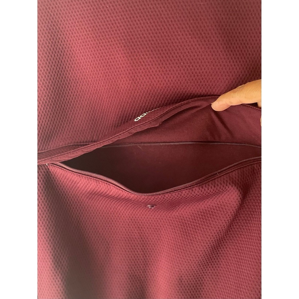 Adidas Originals Maroon Burgundy 3-Stripe Activewear Hooded Sweatshirt Womens M - Picture 10 of 11
